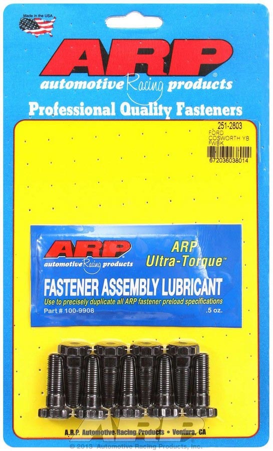 Flywheel Bolt Kit - Pro Series - 10 mm x 1.00 Thread - 1.150 in Long - 12 Point Head - Chromoly - Black Oxide - Ford 4-Cylinder - Set of 9