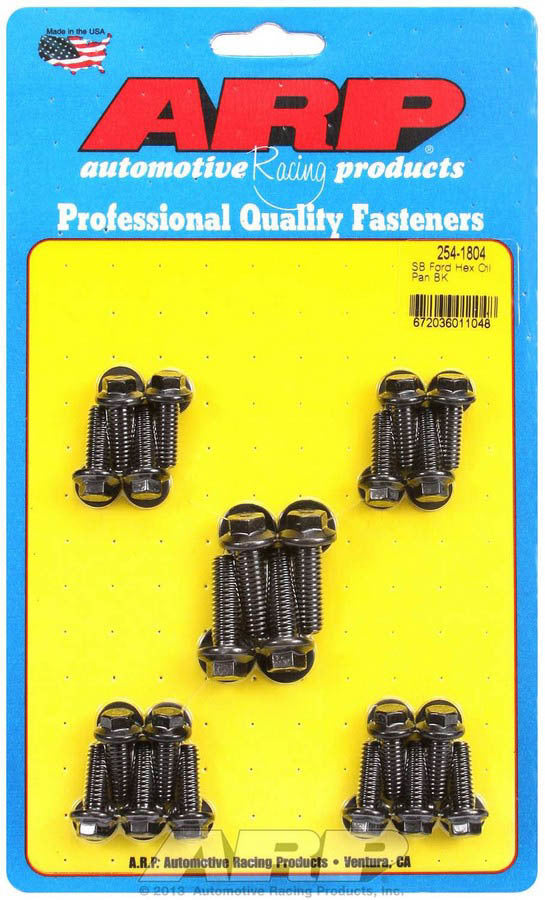 Oil Pan Bolt Kit - Hex Head - Chromoly - Black Oxide - Side Rail - Small Block Ford - Kit