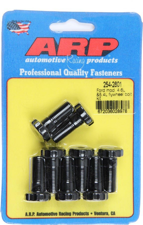 Flywheel Bolt Kit - Pro Series - 10 mm x 1.00 Thread - 1.000 in Long - 12 Point Head - Chromoly - Black Oxide - Ford Modular - Set of 8