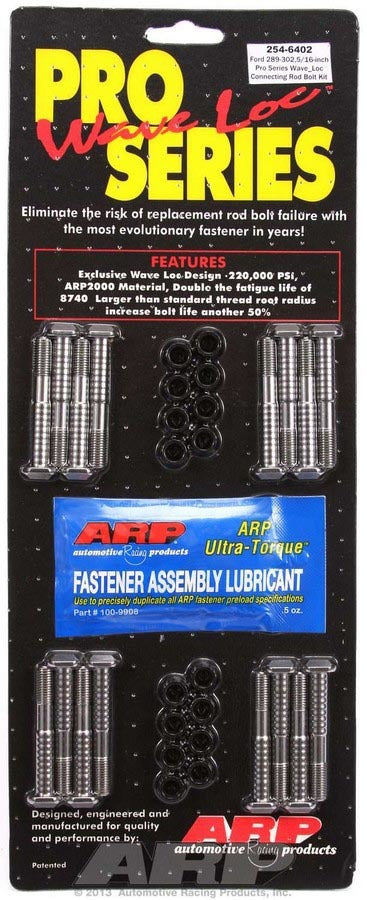 Connecting Rod Bolt Kit - Pro Series - Wave-Loc - 5/16 in Bolt - ARP2000 - Small Block Ford - Set of 16