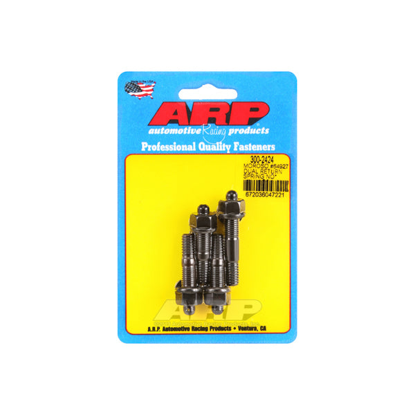 Carburetor Stud - 5/16-18 and 5/16-24 in Thread - 1.7 / 2.05 in Long - Hex Nuts - Drilled - Stainless - Natural - Kit