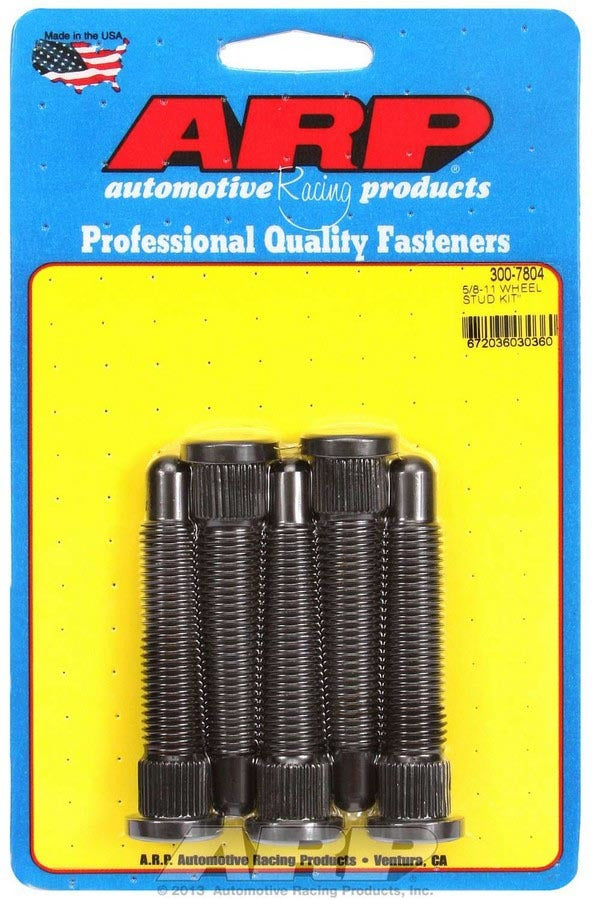 Wheel Stud - Speed Stud - 5/8-11 in Thread - 4.031 in Long - 0.685 in Knurl - Chromoly - Set of 5
