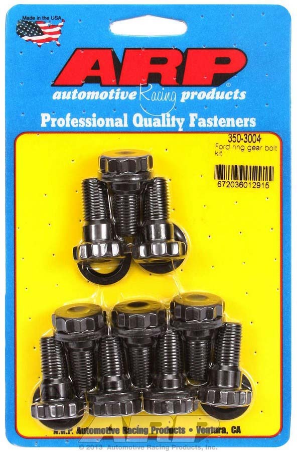 Ring Gear Bolt Kit - 7/16-20 in Thread - 1.06 in Long - 12 Point Head - Chromoly - Black Oxide - Ford 8.8 / 9 in - Set of 10