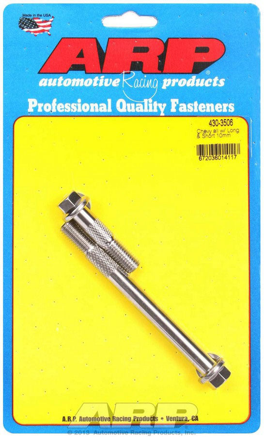 Starter Bolt Kit - 1.775 / 4.470 in Long - Hex Head - Stainless - Polished - GM - Kit