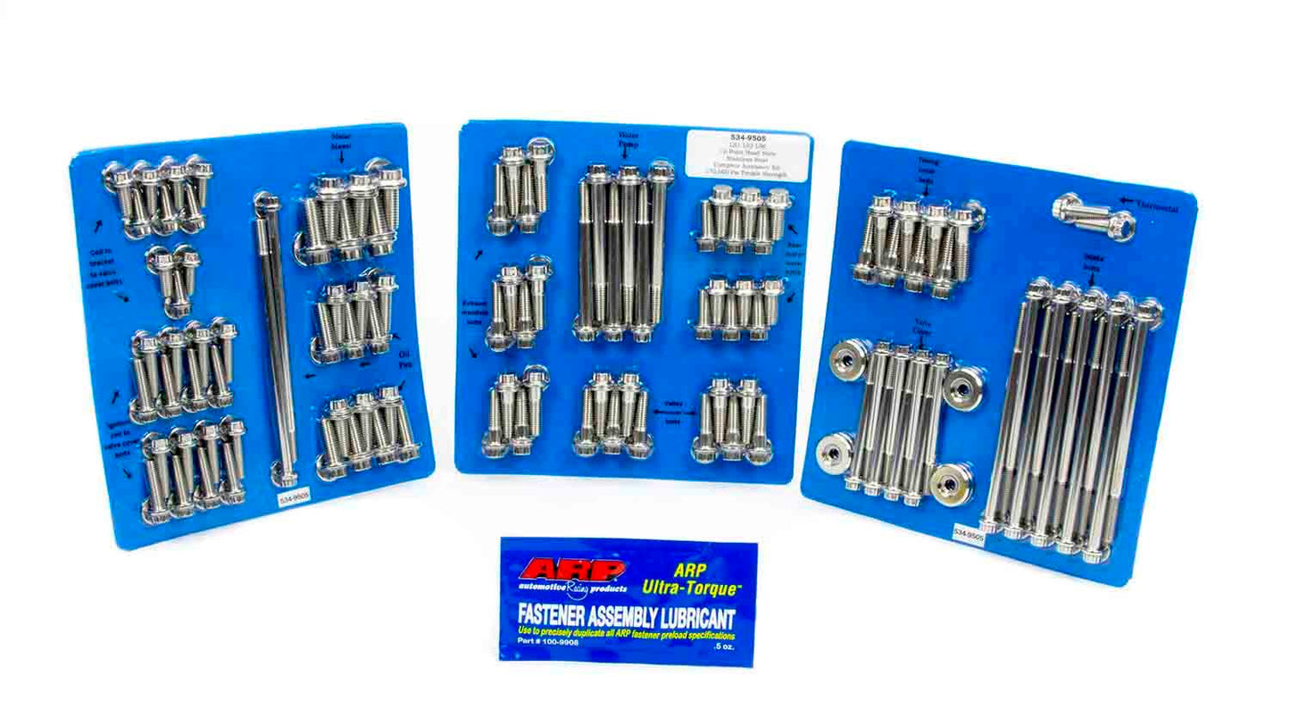 Engine and Accessory Fastener Kit - 12 Point Head - Stainless - Polished - GM LS-Series - Kit