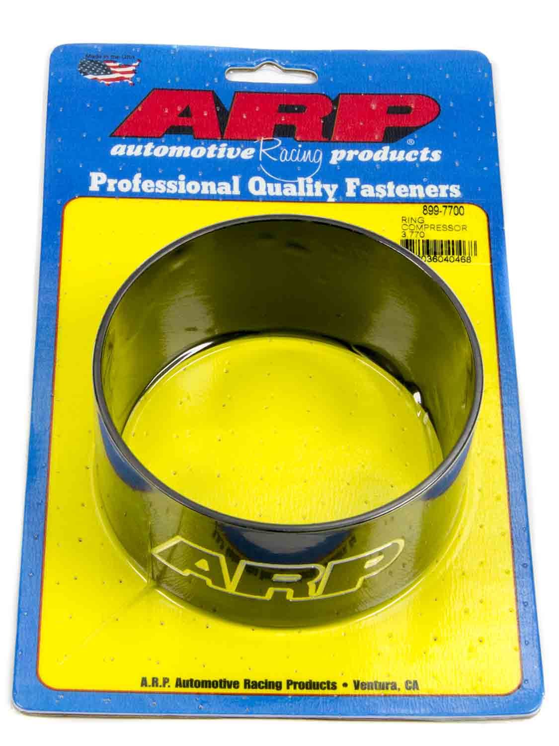Piston Ring Compressor - 3.770 in Bore - Tapered - Billet Aluminum - Black Anodized - Each