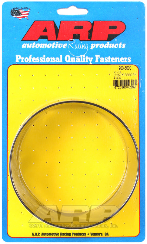 Piston Ring Compressor - 4.300 in Bore - Tapered - Billet Aluminum - Black Anodized - Each