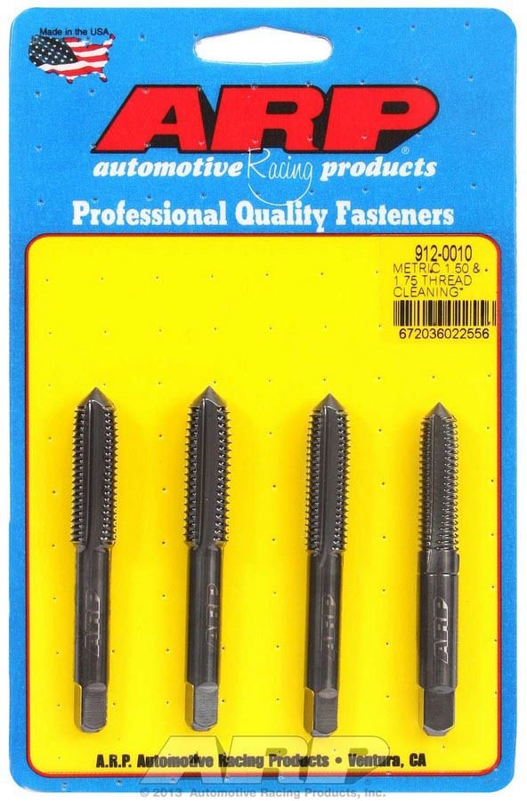 Thread Chaser - 10 mm x 1.50, 11 mm x 1.50, 12 mm x 1.50, and 12 mm x 1.75 Male Thread - Steel - Universal - Set of 4