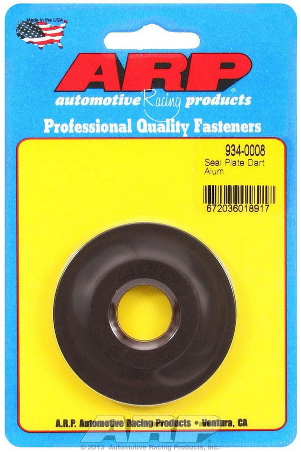 Cam Seal Plate - 2.380 in OD - Aluminum - Black Anodized - Dart Aluminum Block - Each