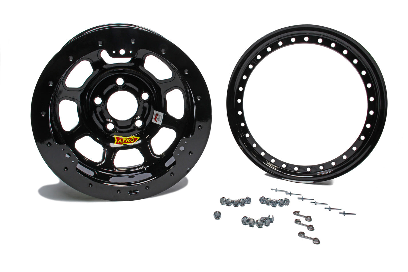 Wheel - 53-Series - 15 x 8 in - 4.000 in Backspace - 5 x 5.00 in Bolt Pattern - Beadlock - Steel - Black Powder Coat - Each