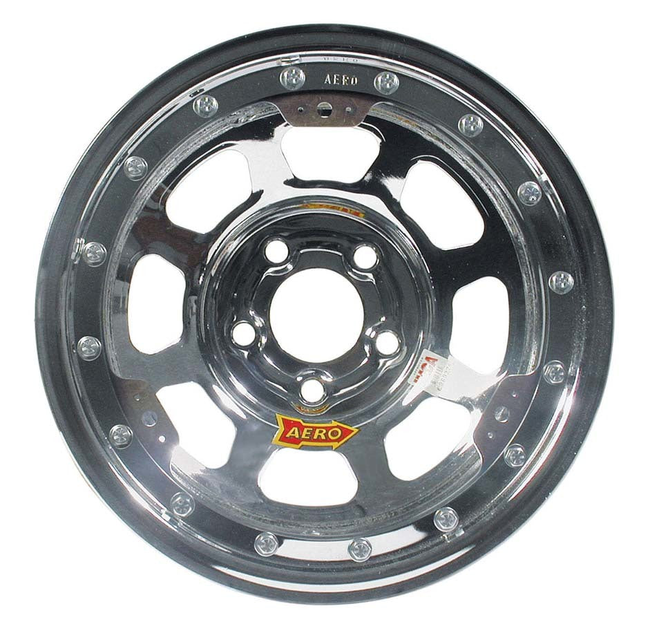 Wheel - 53-Series - 15 x 8 in - 4.000 in Backspace - 5 x 4.75 in Bolt Pattern - Beadlock - Steel - Chrome - Each
