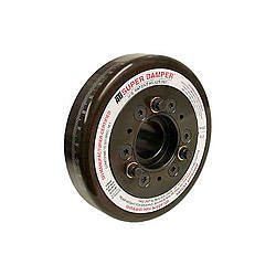 Harmonic Balancer - Serpentine Super Damper - 6.780 in OD - SFI 18.1 - AC Pulley - Aluminum / Steel - Black - Internal Balance - GM LS-Series - Each