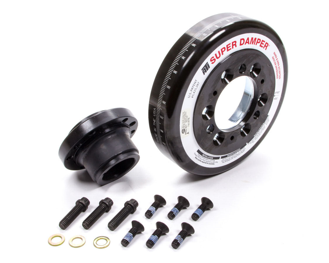 Harmonic Balancer - Super Damper - 7.074 in OD - SFI 18.1 - Steel - Black Oxide - Internal Balance - Small Block Chevy - Each