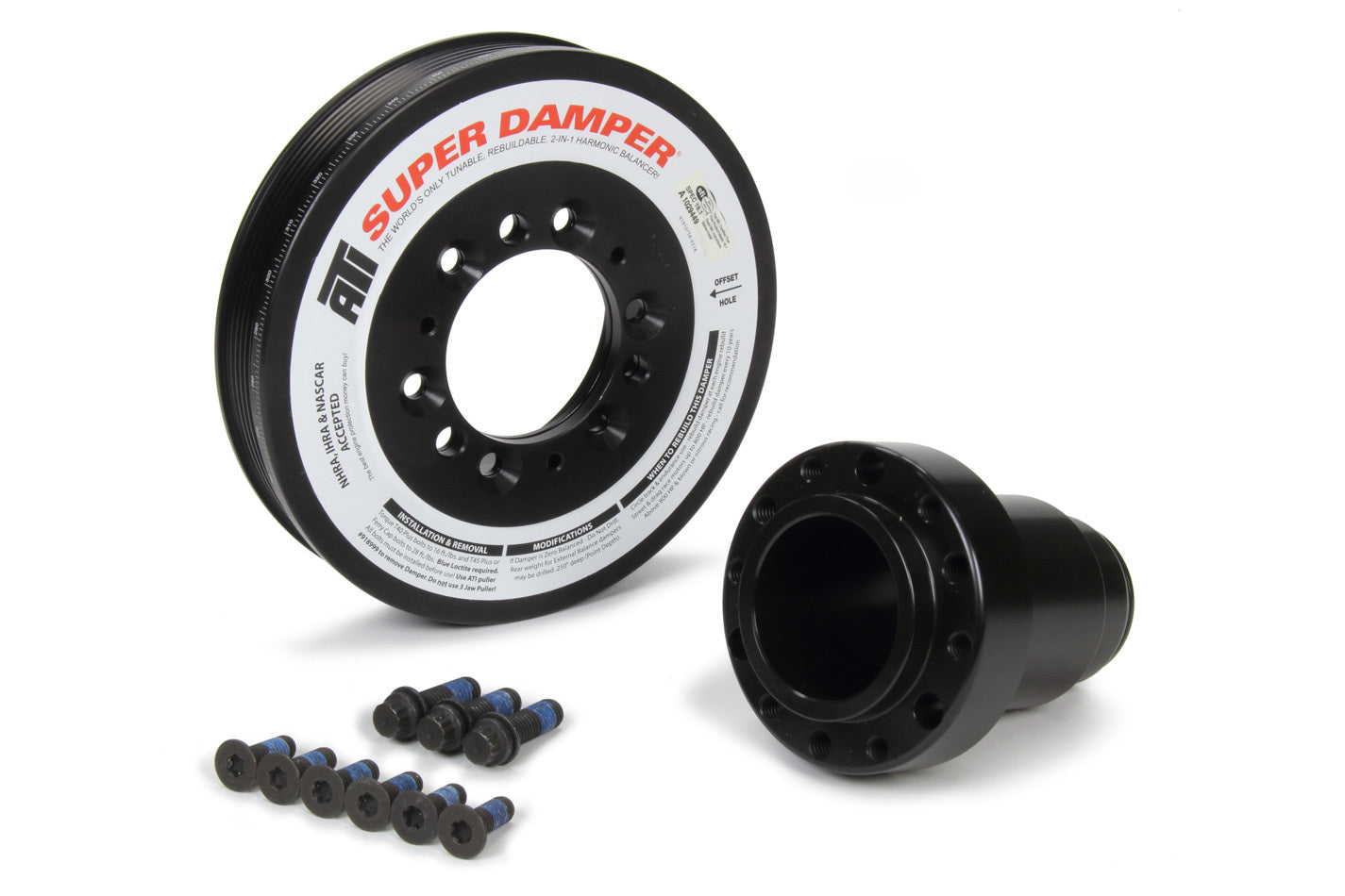 Harmonic Balancer - Super Damper - 7.480 in OD - SFI 18.1 - Steel - Black Oxide - Internal Balance - GM LS-Series - Each