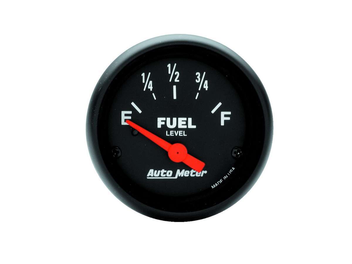 Fuel Level Gauge - Z-Series - 240-33 ohm - Electric - Analog - Short Sweep - 2-1/16 in Diameter - Black Face - Each
