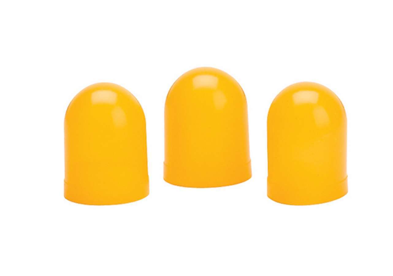 Light Bulb Cover - Plastic - Yellow - Autometer Gauges - Set of 3