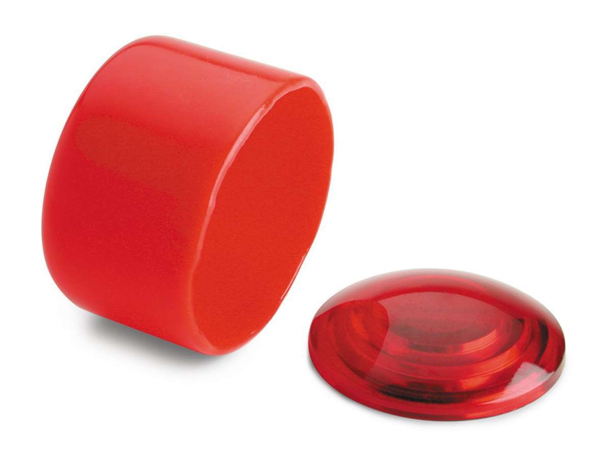 Shift Light Lens - Plastic - Red - Night Cover Included - Autometer Large Warning / Shift Lights - Kit