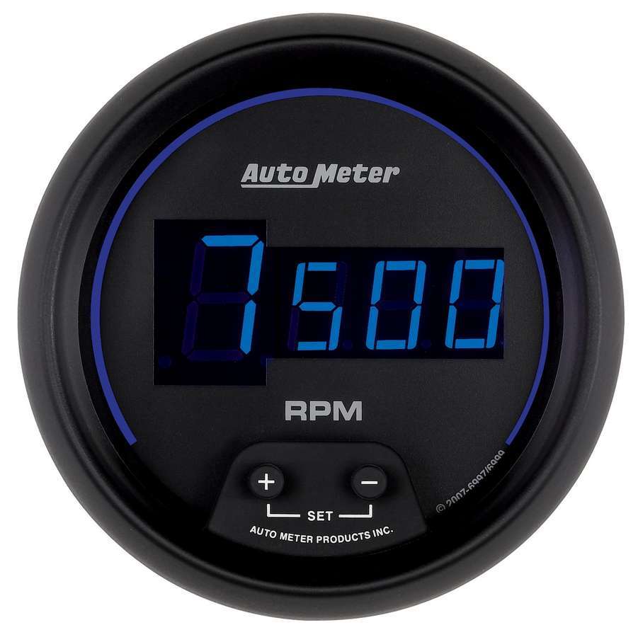 Tachometer - Z-Series - 10000 RPM - Electric - Digital - 3-3/8 in Diameter - Black Face - Each