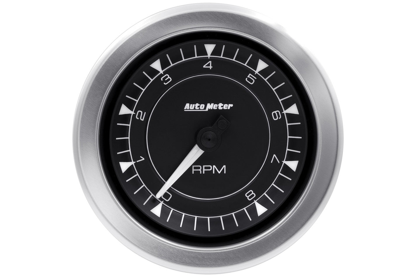 Tachometer - Chrono Series - 10000 RPM - Electric - Analog - 3-3/8 in Diameter - Dash Mount - Black Face - Each