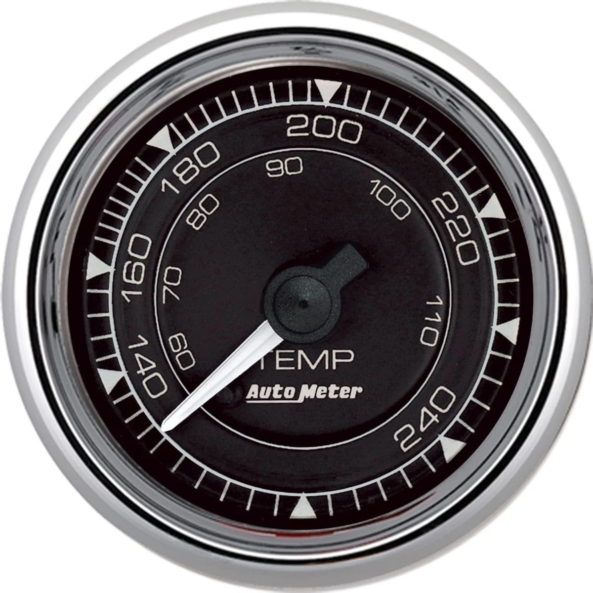 Water Temperature Gauge - Chrono Series - 100-240 psi - Mechanical - Full Sweep - 2-1/16 in Diameter - Black Face - Each
