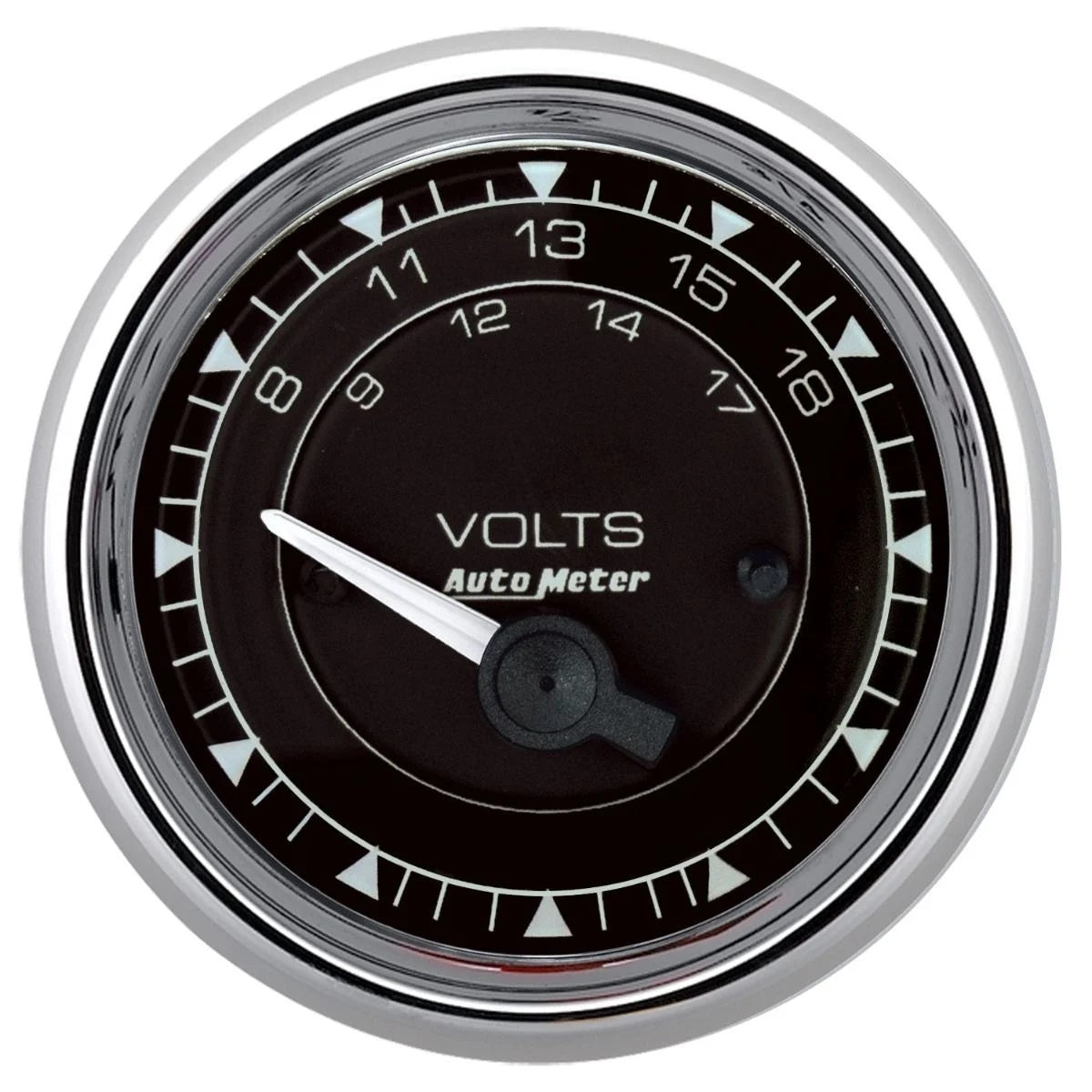 Voltmeter - Chrono Series - 8-18V - Electric - Short Sweep - 2-1/16 in Diameter - Black Face - Each
