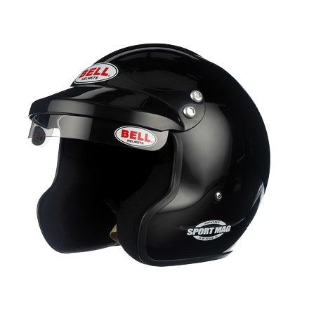 Helmet - Sport Mag - Open Face - Snell SA2020 - Head and Neck Support Ready - Gloss Black - Large - Each