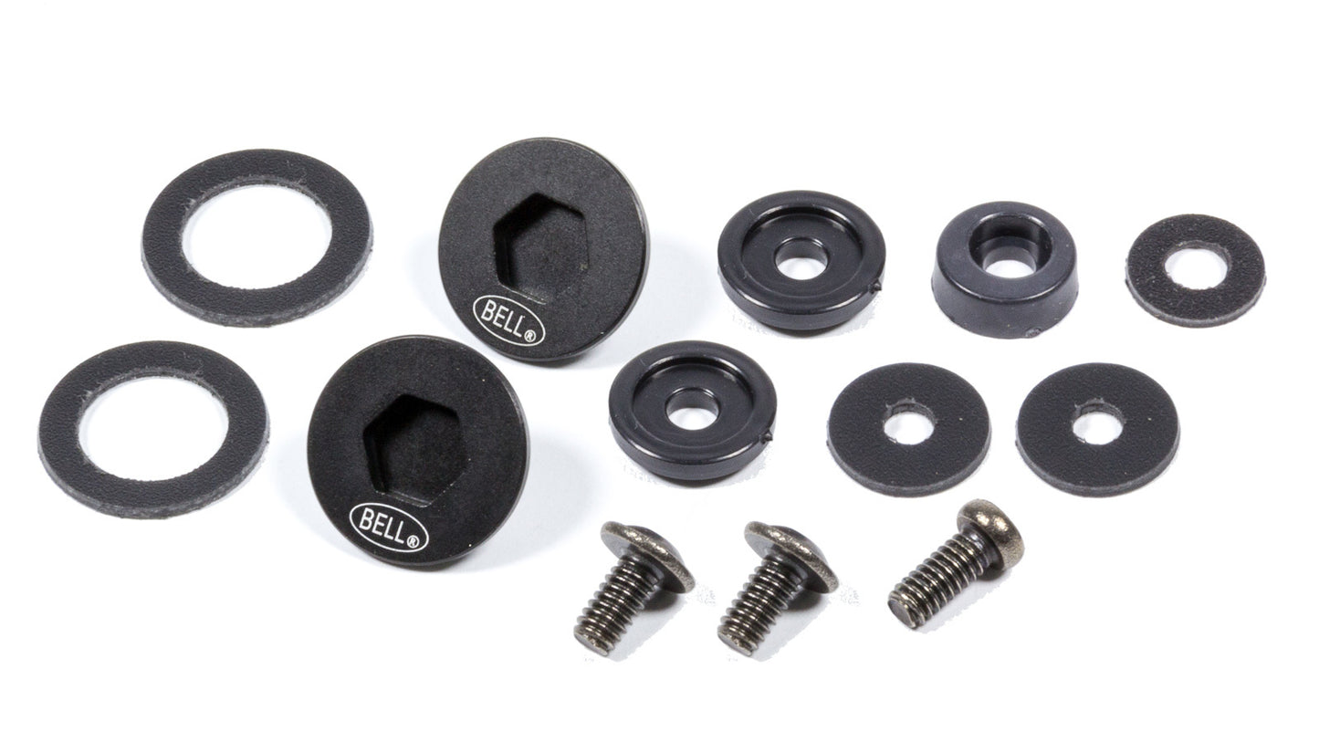 Helmet Shield Pivot Repair - SE03 / SE05 Style - Black - Kit