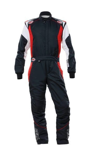 Driving Suit - PRO-TX Series - 1-Piece - SFI 3.2A/5 - Multi-Layer - Fire Retardant Fabric - Black / Red - 2X-Large - Each
