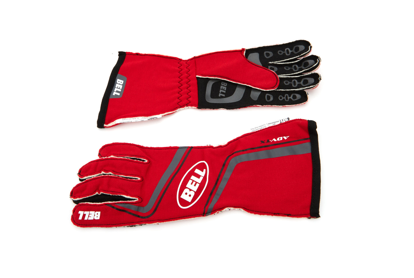 Driving Gloves - ADV-TX - SFI 3.3/5 - Double Layer - Nomex - Elastic Cuff - Red / Black - X-Large - Pair