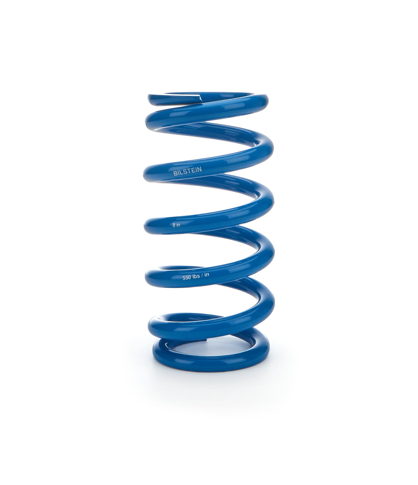 Coil Spring - Coil-Over - 2.5 in ID - 8 in Length - 550 lb/in Spring Rate - Steel - Blue Powder Coat - Each