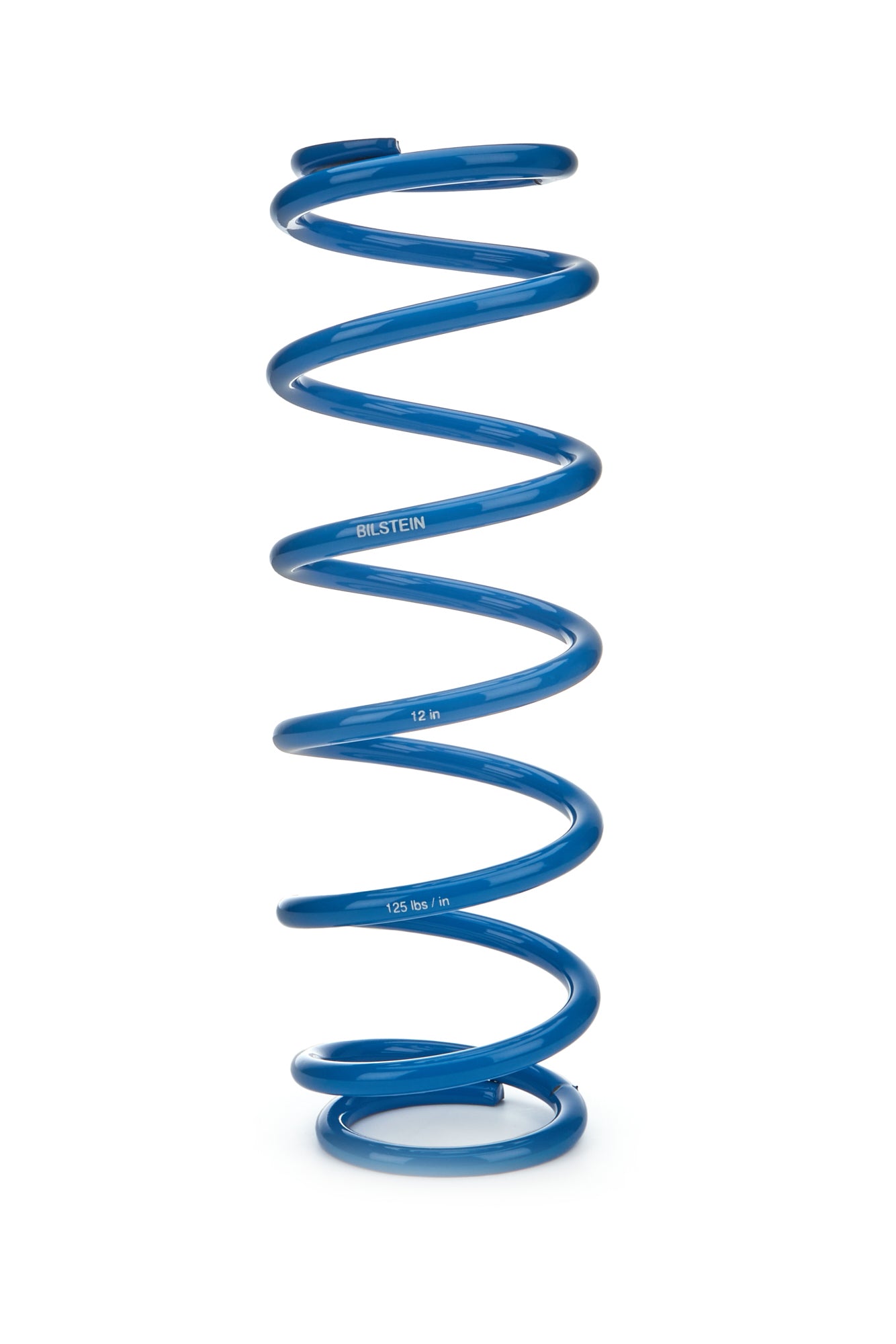 Coil Spring - Coil-Over - 2.5 in ID - 12 in Length - 125 lb/in Spring Rate - Steel - Blue Powder Coat - Each