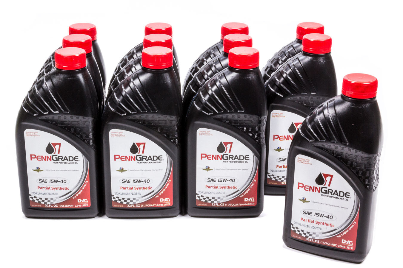 Motor Oil - High Zinc - 15W40 - Semi-Synthetic - 1 qt Bottle - Set of 12