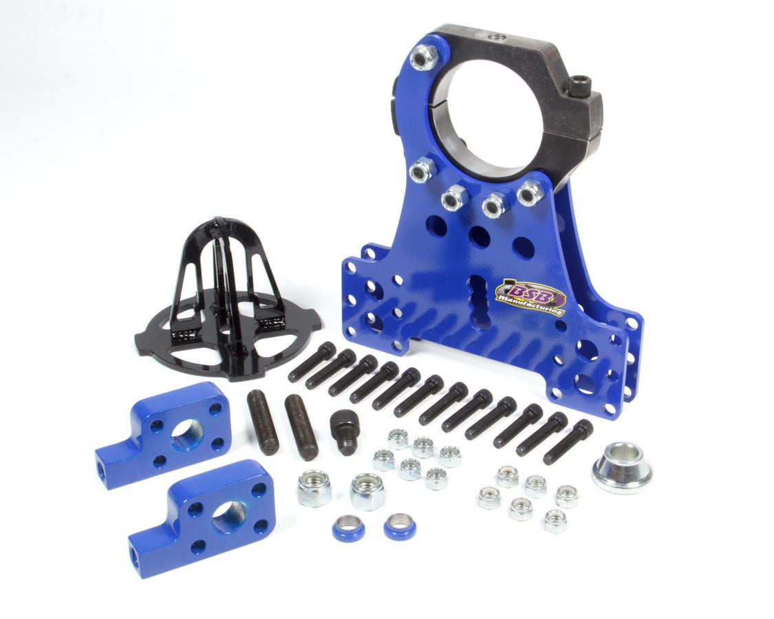 Two Link Bracket - Clamp-On - Spring Cup - Brackets / Hardware Included - Steel - Blue Powder Coat - Kit