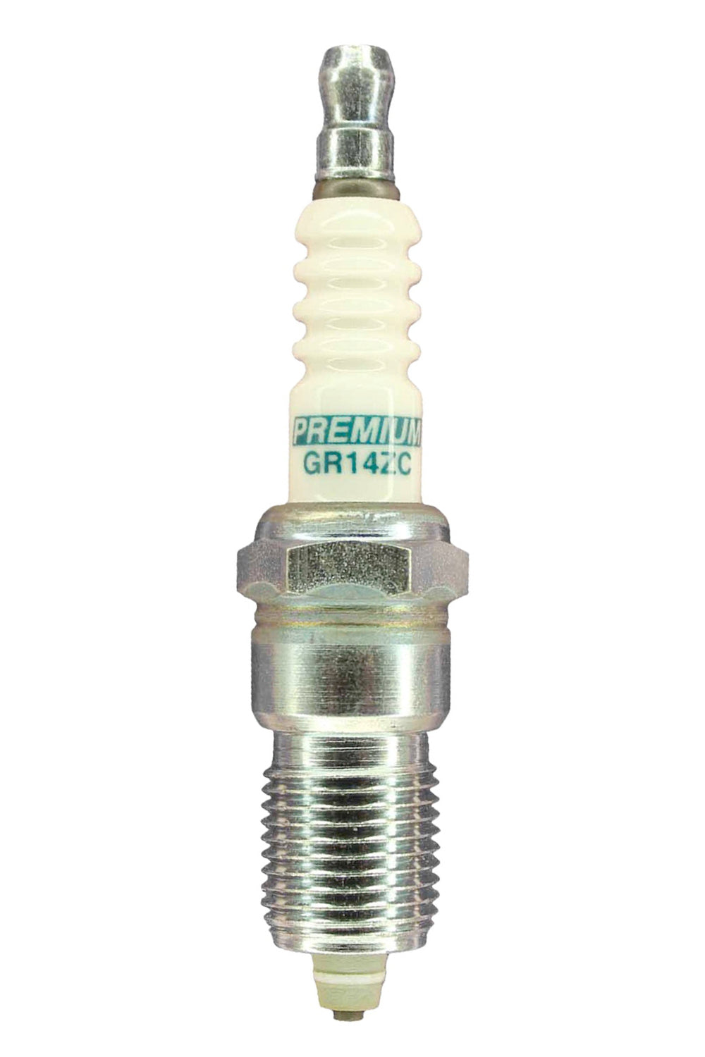 Spark Plug - Premium Racing - 14 mm Thread - 18 mm Reach - Heat Range 14 - Tapered Seat - Resistor - Each