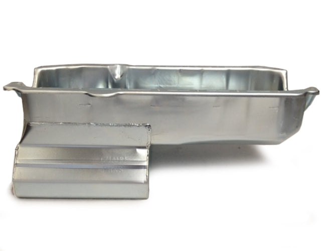 Engine Oil Pan - Street / Strip - Wet Sump - 8 qt w/Filter - 8 in Deep - Aluminum - Natural - 1-Piece Seal - Small Block Chevy - Each
