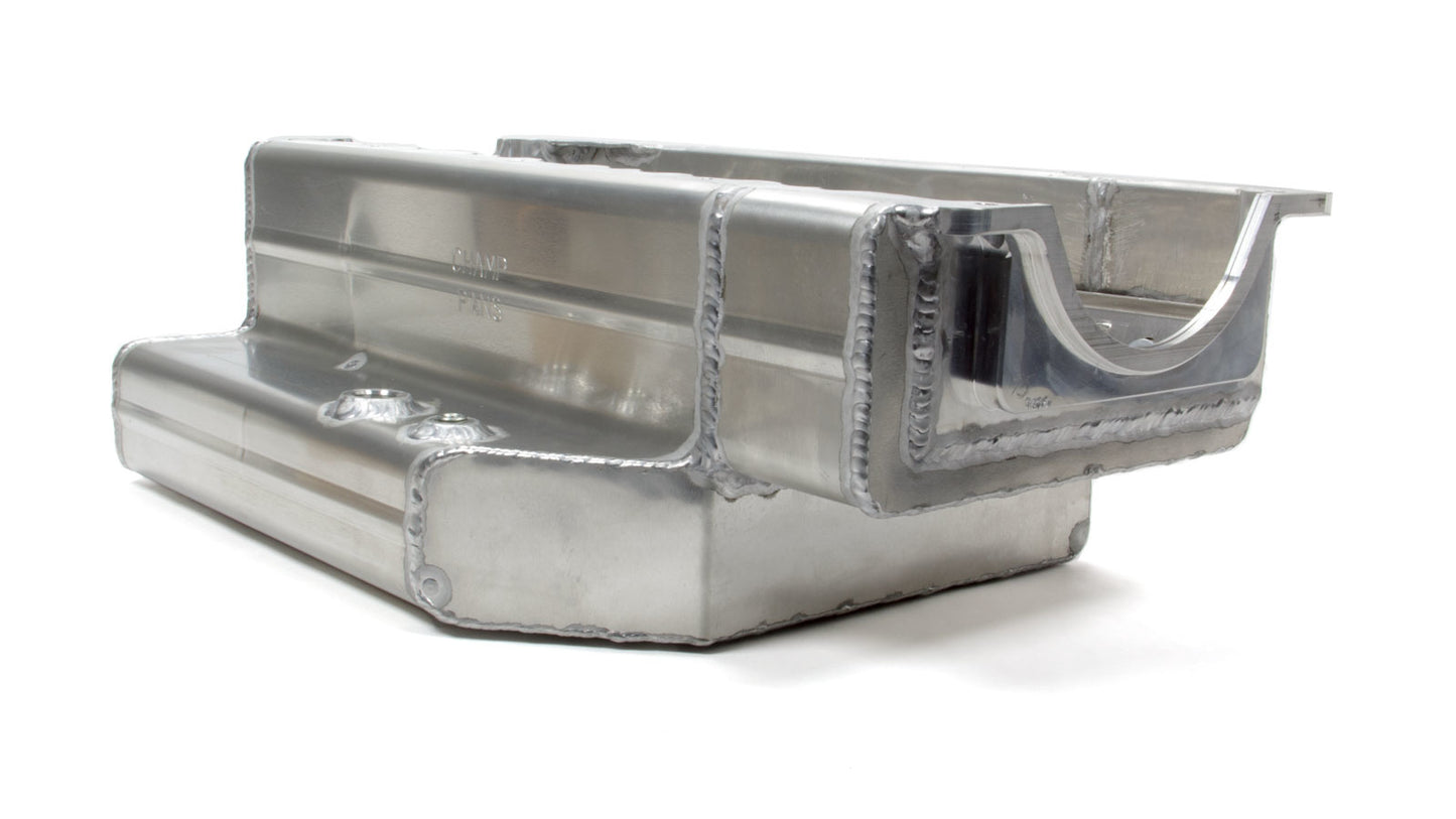 Engine Oil Pan - Pro Series - Rear Sump - 10 qt - 7 in Deep - Louvered Windage Tray - Aluminum - Natural - 2-Piece Seal - Small Block Chevy - Each