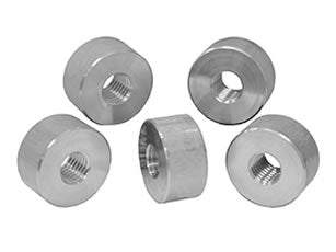Wheel Spacer - Wide 5 - 5/8-11 Threaded - 1/8 in Thick - Billet Aluminum - Clear Anodized - Set of 5