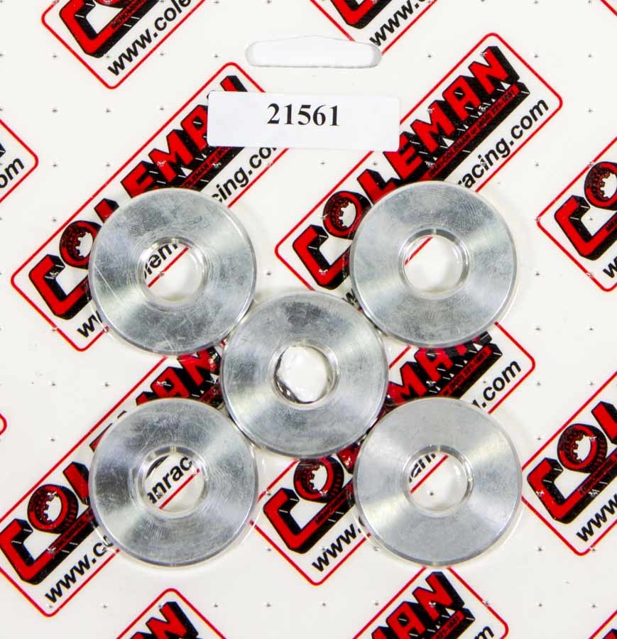 Wheel Spacer - Wide 5 - 5/8-11 Threaded - 1/4 in Thick - Billet Aluminum - Clear Anodized - Set of 5