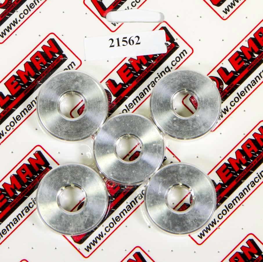 Wheel Spacer - Wide 5 - 5/8-11 Threaded - 1/2 in Thick - Billet Aluminum - Clear Anodized - Set of 5