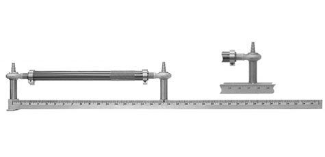 Suspension Tube Ruler - 5/16 to 3/4 in Rod End Adapters - Aluminum - Natural - Kit