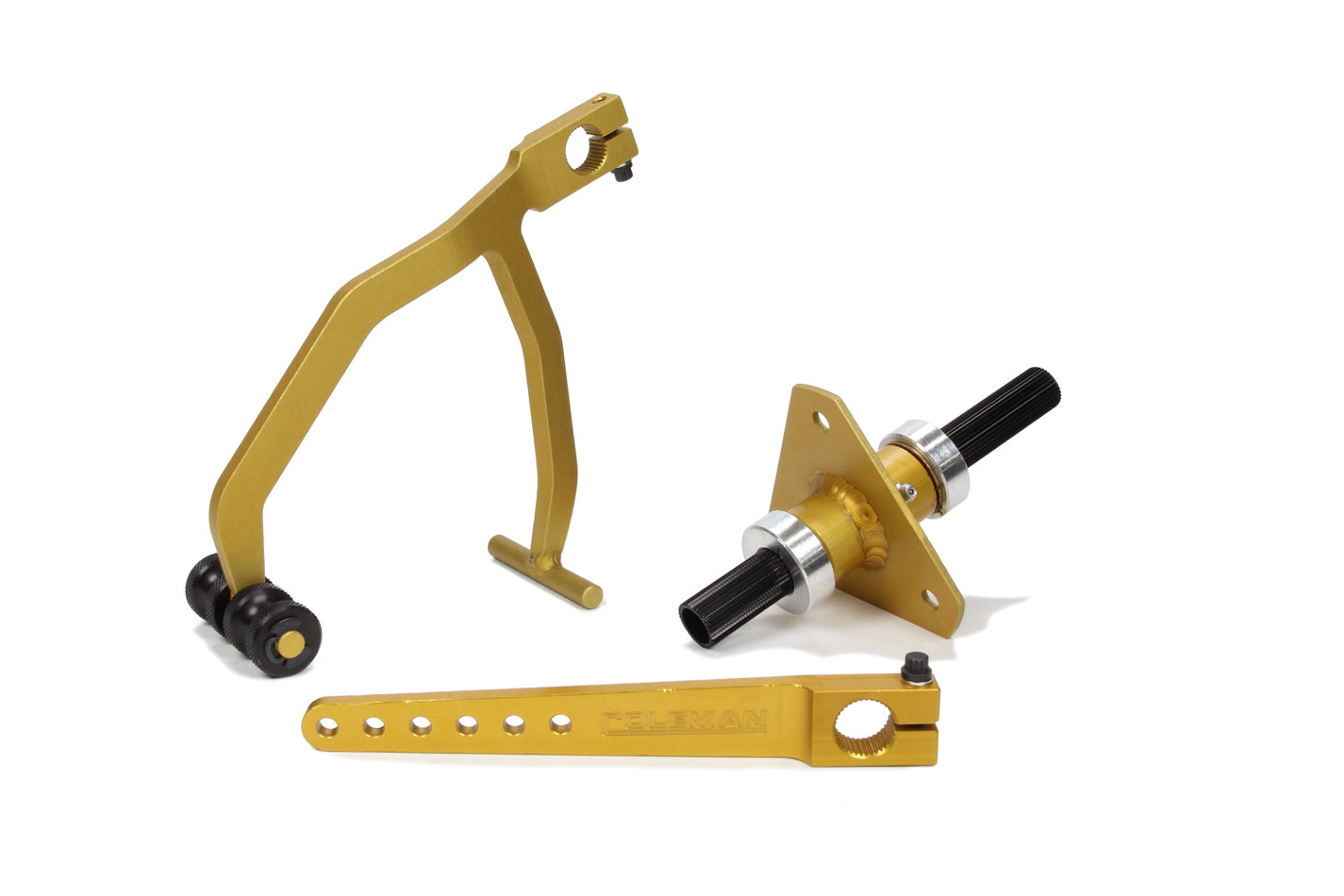 Pedal Assembly - Short Body - Roller - Gas - Firewall Mount - Aluminum - Gold Anodized - Universal - Each