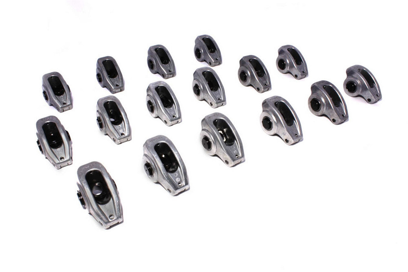 Rocker Arm - High Energy Die Cast - 3/8 in Stud Mount - 1.60 Ratio - Full Roller - Aluminum - Small Block Chevy - Set of 16
