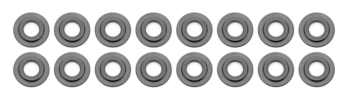 Valve Spring Locator - Inside - 0.060 in Thick - 1.300 in OD - 0.570 in ID - 0.910 in Spring ID - Steel - Set of 16