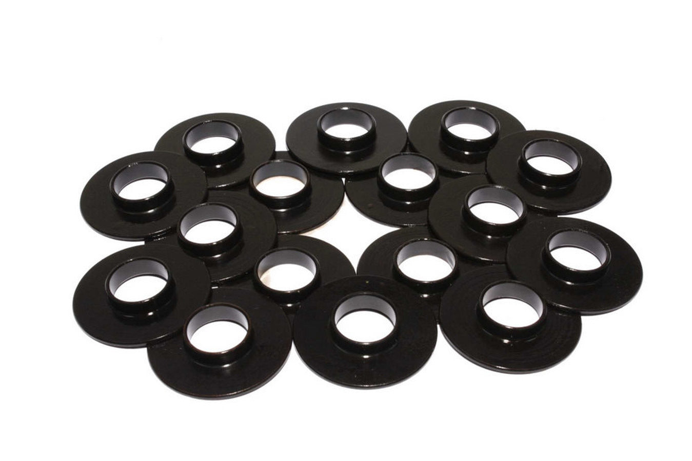 Valve Spring Locator - Inside - 0.060 in Thick - 1.510 in OD - 0.630 in ID - 0.970 in Spring ID - Steel - Set of 16