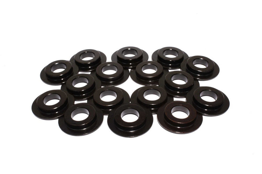 Valve Spring Locator - Inside - 0.060 in Thick - 1.300 in OD - 0.570 in ID - 0.875 in Spring ID - Steel - Set of 16