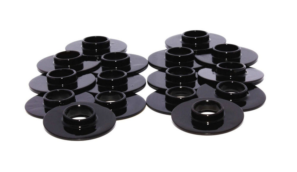 Valve Spring Locator - Inside - 0.060 in Thick - 1.600 in OD - 0.570 in ID - 0.840 in Spring ID - Steel - Set of 16
