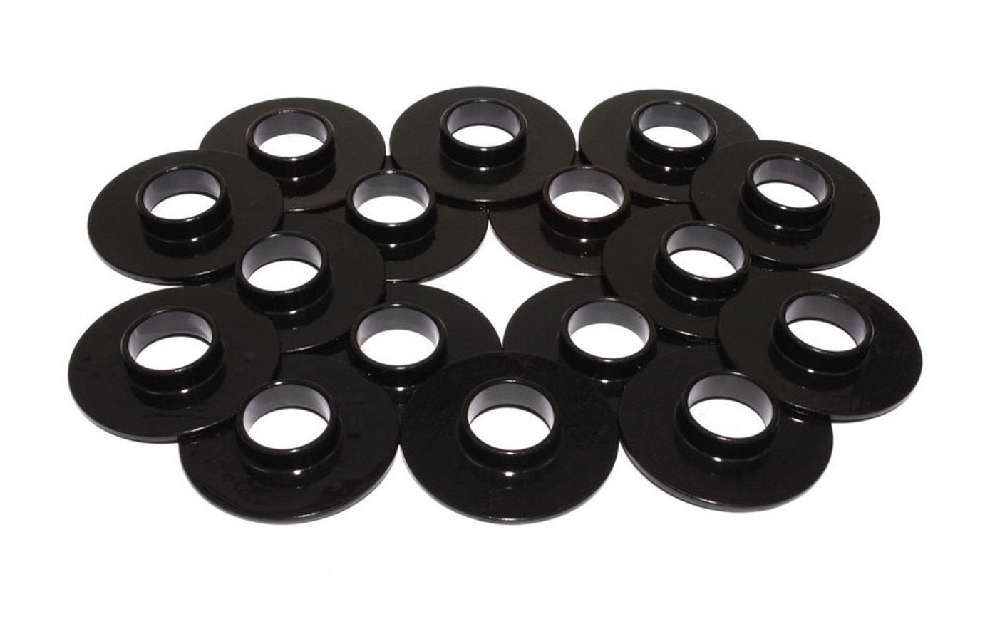 Valve Spring Locator - Inside - 0.060 in Thick - 1.500 in OD - 0.585 in ID - 0.690 in Spring ID - Steel - Set of 16