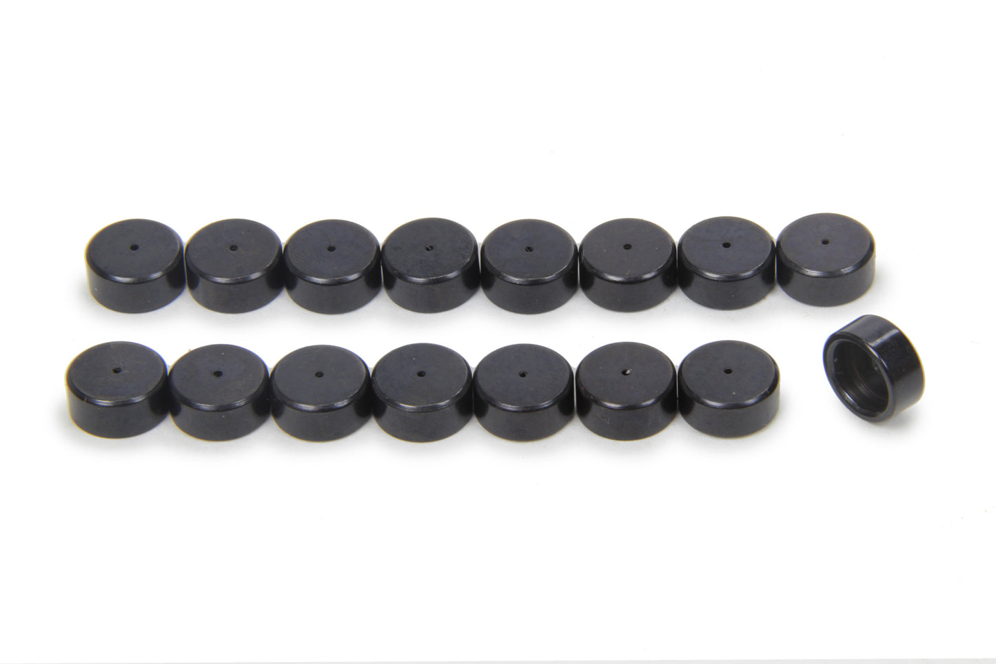 Valve Lash Cap - 0.080 in Thick - 11/32 in Valve Stems - Steel - Natural - Set of 16