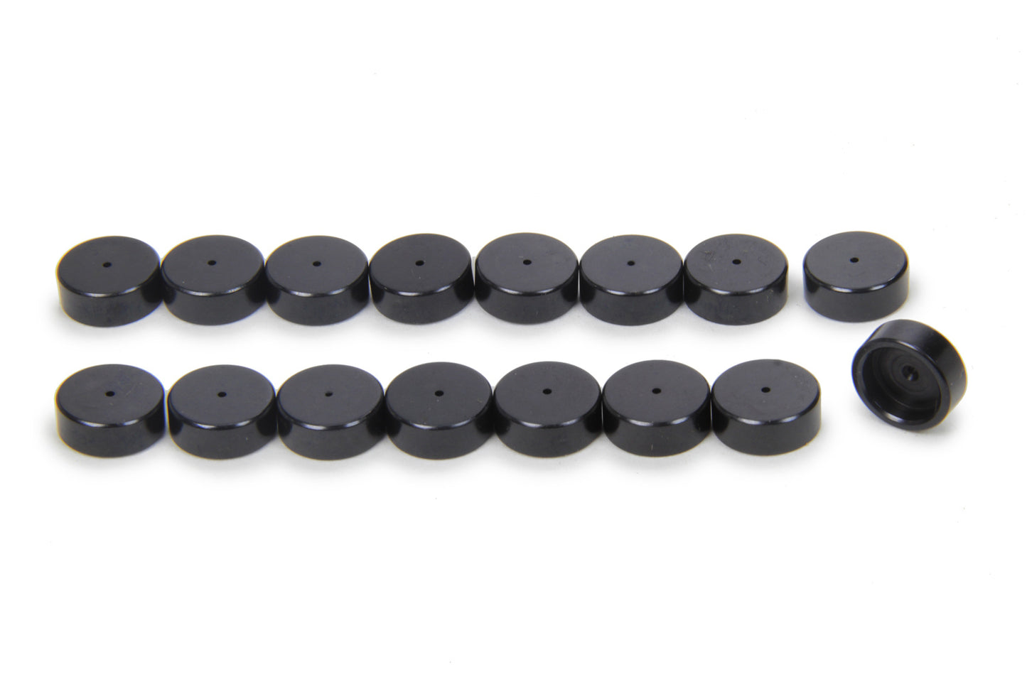 Valve Lash Cap - 0.080 in Thick - 3/8 in Valve Stems - Steel - Natural - Set of 16