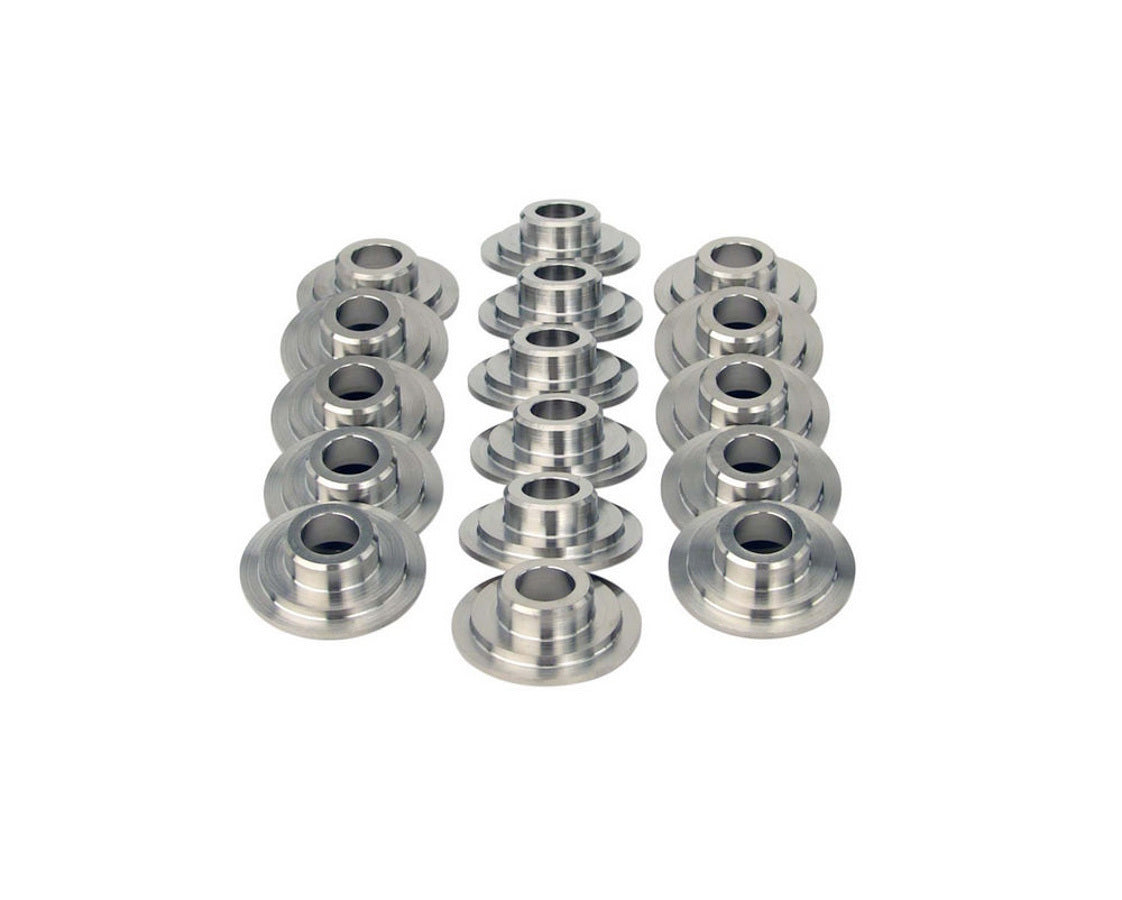 Valve Spring Retainer - 10 Degree - 1.177 in / 0.868 in / 0.635 in OD Steps - 1.625 in Triple Spring - Titanium - Set of 16